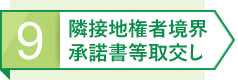 9 隣接地権者境界承諾書等取交し